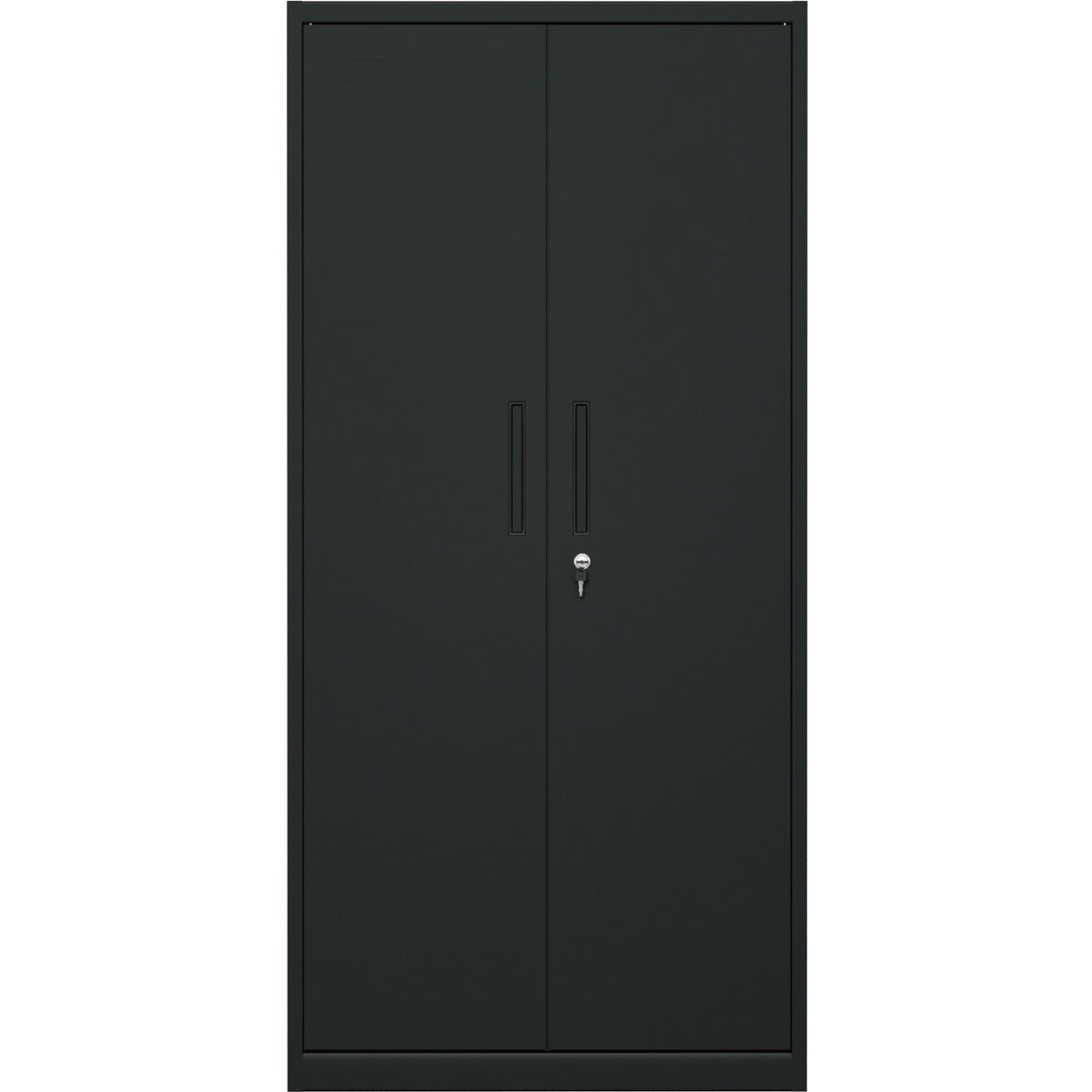 Professional Metal Storage Cabinet 2 doors 900x400x1800mm Lock 4 adjustable shelves Black - MXFC14BLACK