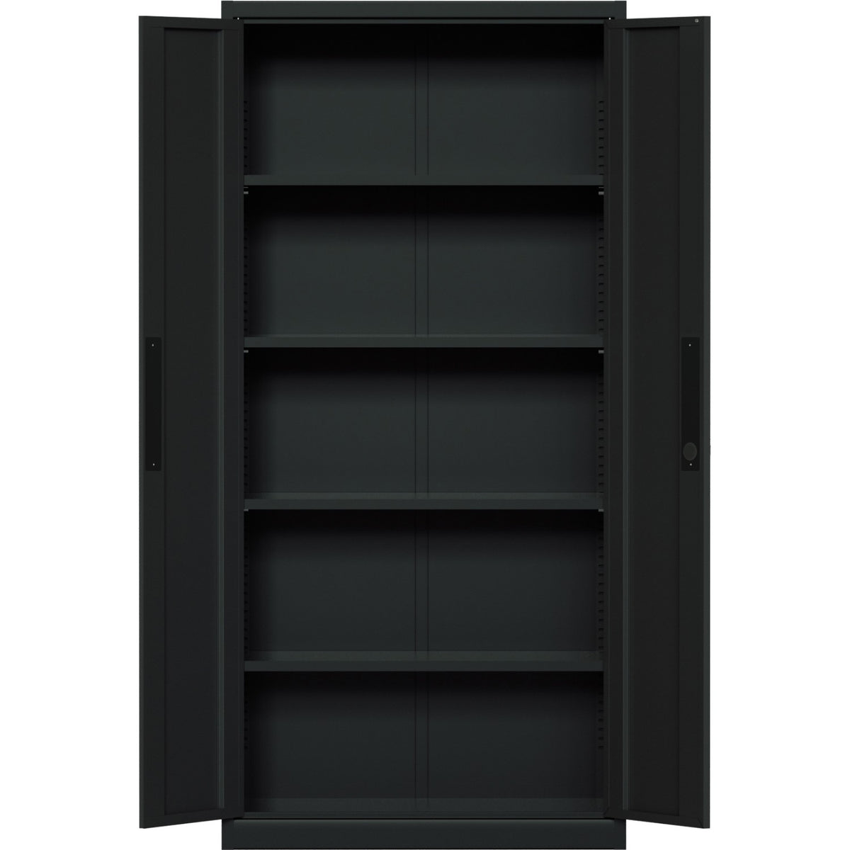 Professional Metal Storage Cabinet 2 doors 900x400x1800mm Lock 4 adjustable shelves Black - MXFC14BLACK