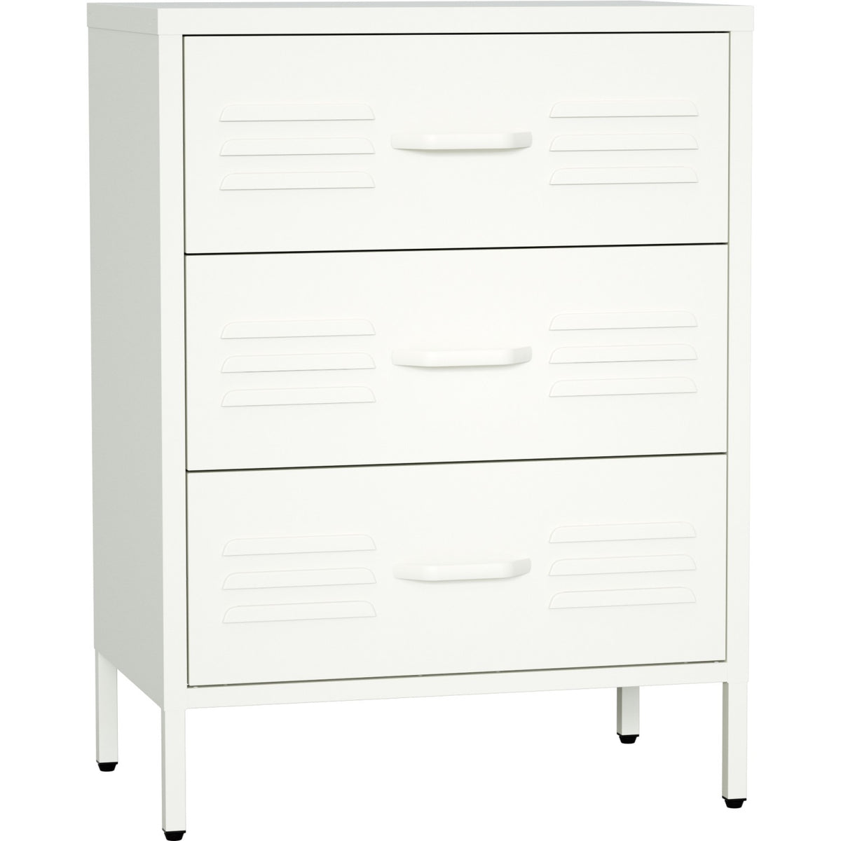 Metal Storage Cabinet 3 Drawers 600x380x800mm White - MXHDC001WHITE