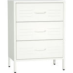 Metal Storage Cabinet 3 Drawers 600x380x800mm White - MXHDC001WHITE