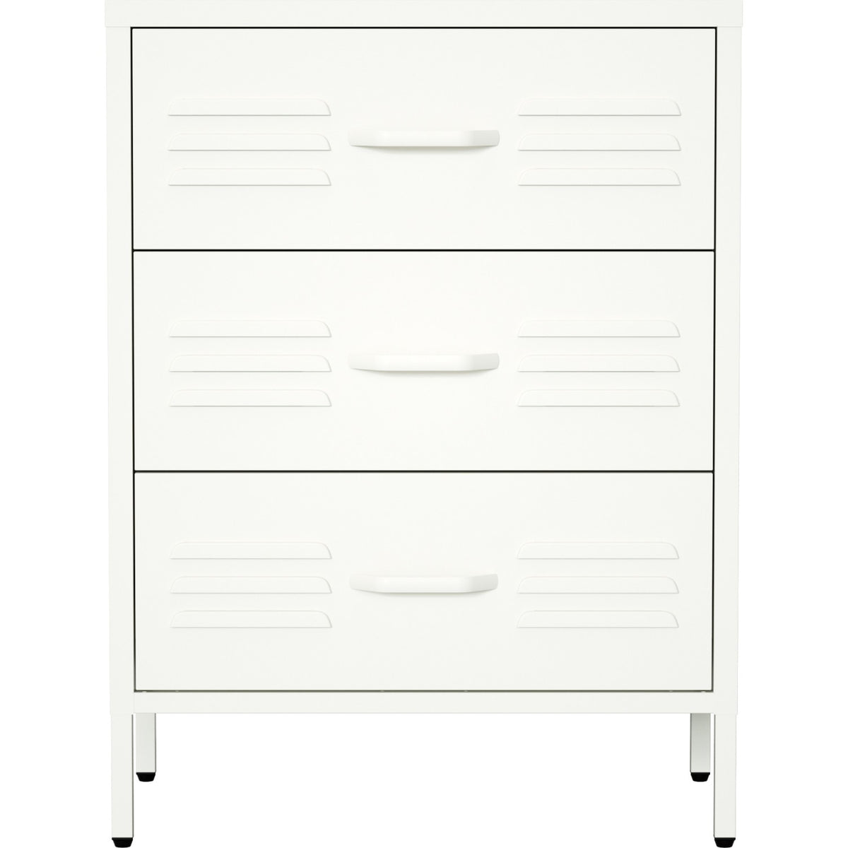 Metal Storage Cabinet 3 Drawers 600x380x800mm White - MXHDC001WHITE