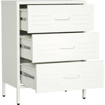 Metal Storage Cabinet 3 Drawers 600x380x800mm White - MXHDC001WHITE