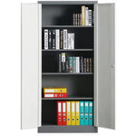 Commercial Grey Steel Cabinet 4 Shelves 2 Door 900x400x1850mm - MYSC07
