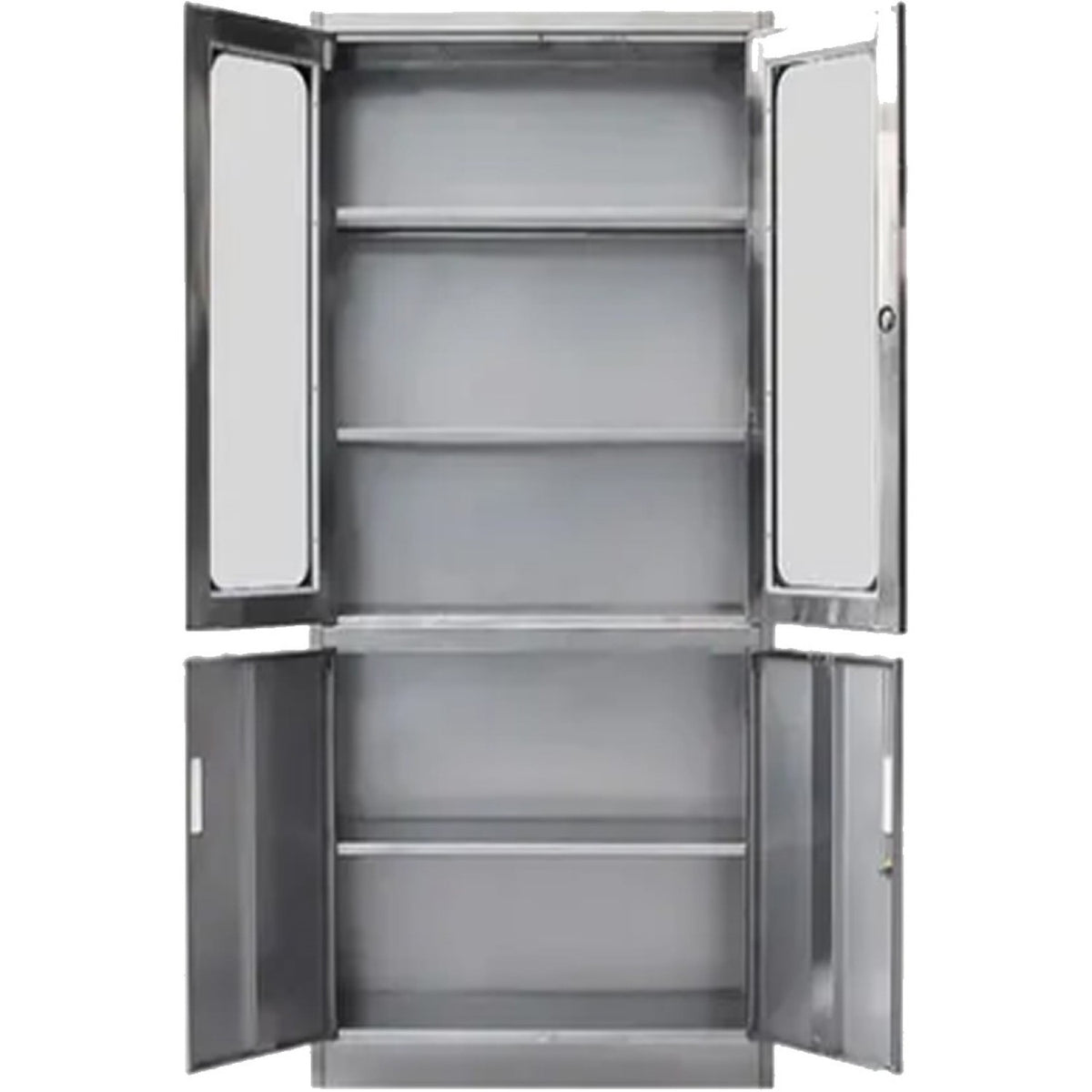 Commercial Stainless Steel Cabinet 3 Shelves 4 Doors 900x400x1800mm - MYSLC02