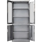 Commercial Stainless Steel Cabinet 3 Shelves 4 Doors 900x400x1800mm - MYSLC02