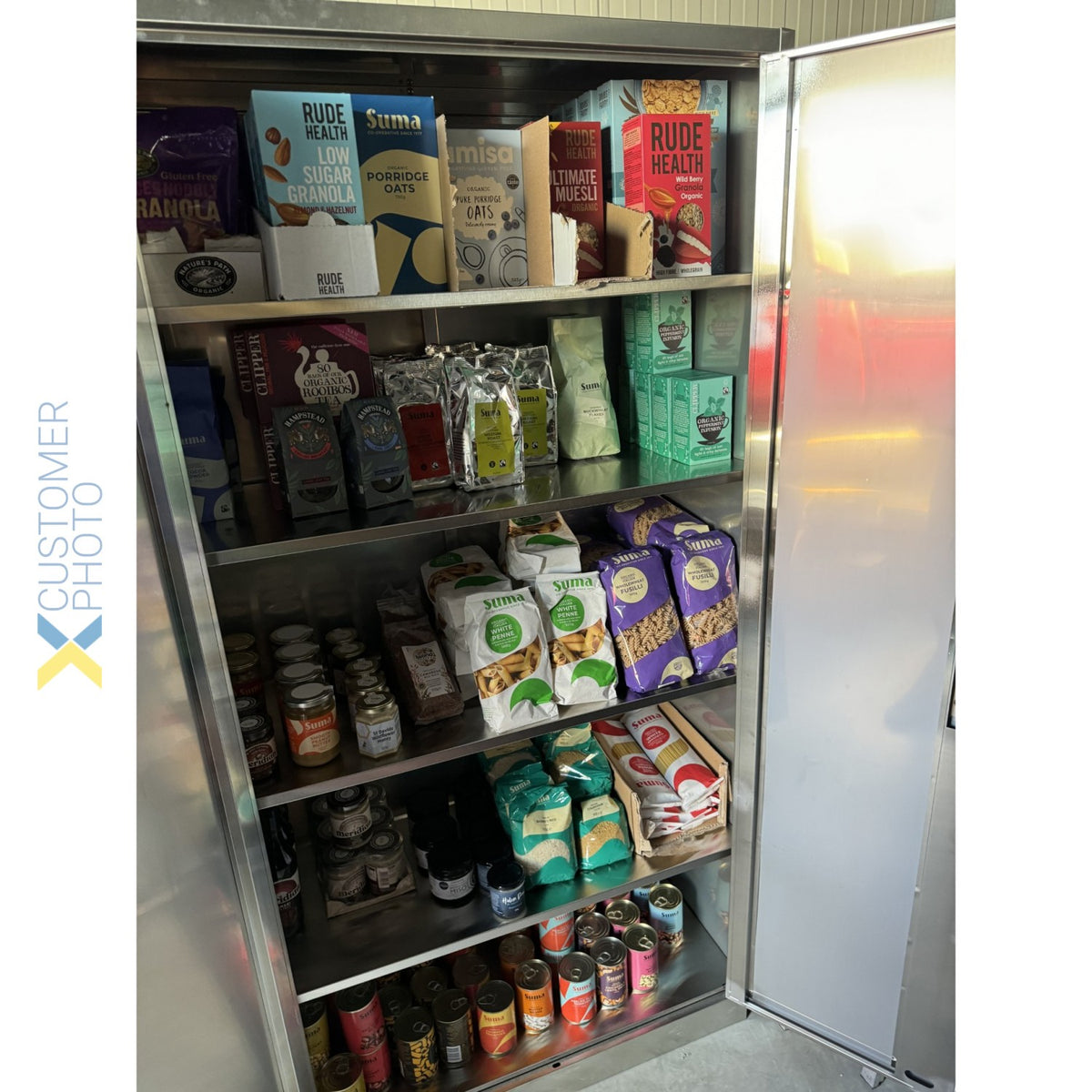 Commercial Stainless Steel Cabinet 4 Shelves 2 Door 900x400x1800mm - MYSLC04