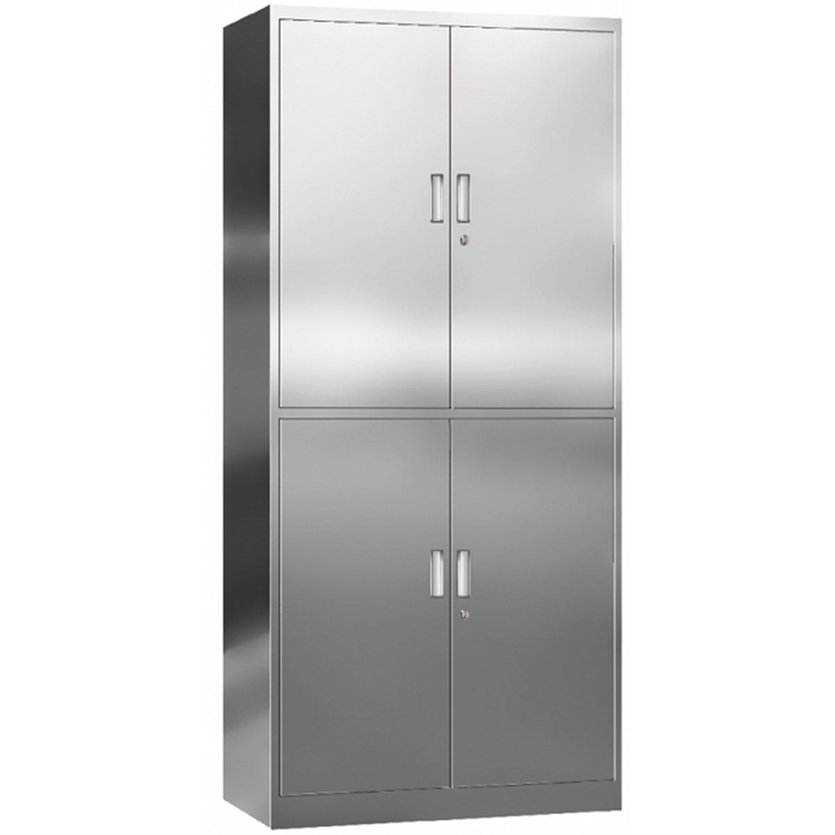 Commercial Stainless Steel Cabinet 2 Shelves 4 Doors 900x400x1800mm - MYSLC05