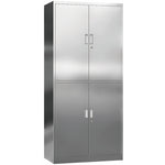 Commercial Stainless Steel Cabinet 2 Shelves 4 Doors 900x400x1800mm - MYSLC05