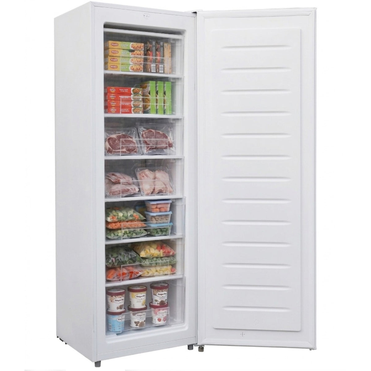 Upright Freezer 188L with 7 Drawers Direct Cooling 545x555x1615mm White - NBLM104