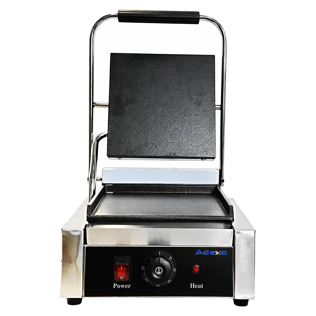 Commercial Electric Contact Grill / Panini Press Flat Plates 240x240mm 1.8kW - NEXORA104