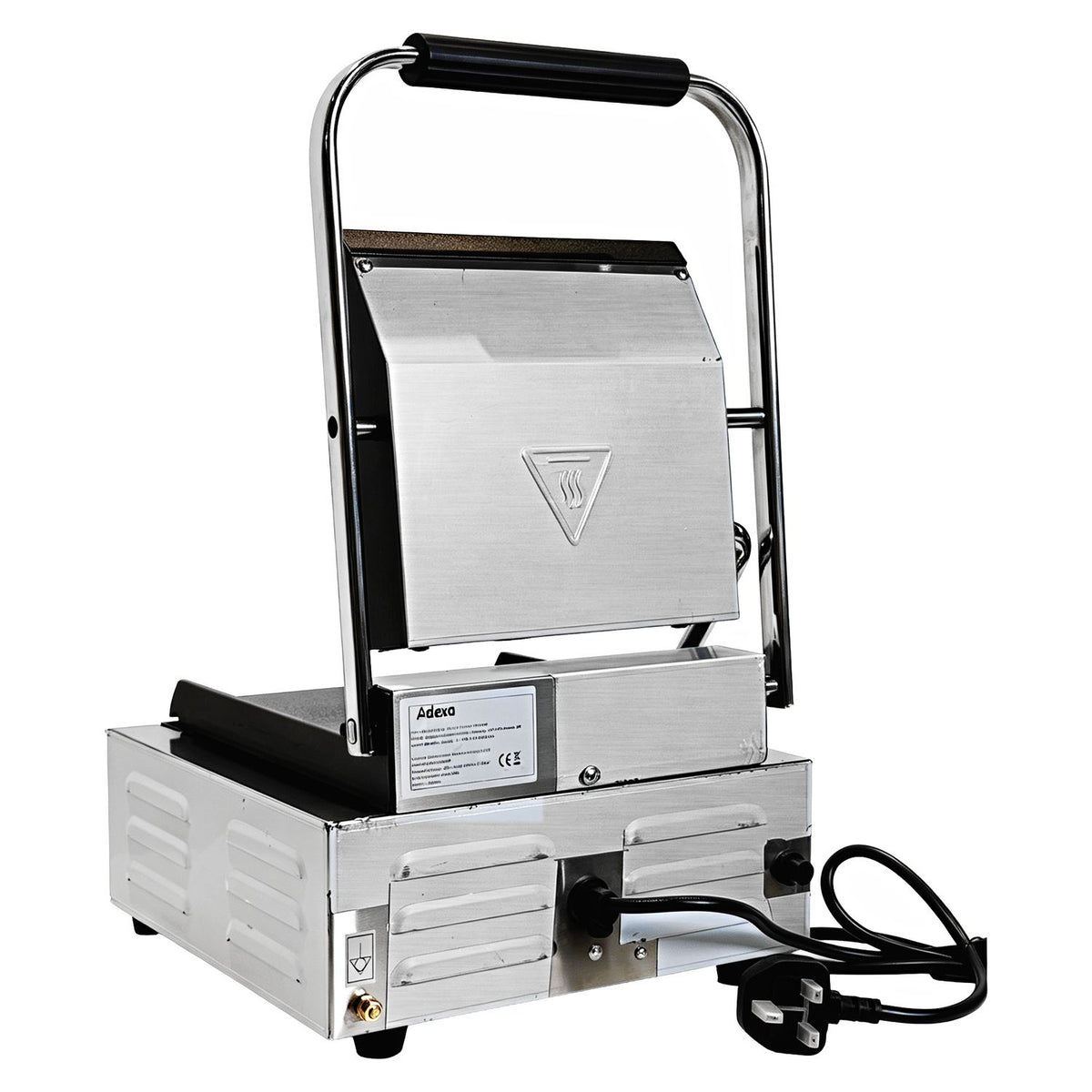 Commercial Electric Contact Grill / Panini Press Flat Plates 240x240mm 1.8kW - NEXORA104