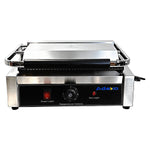 Commercial Electric Contact Grill / Panini Press Ribbed Plates 345x235mm 2.2kW - NEXORA106