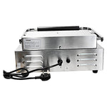 Commercial Electric Contact Grill / Panini Press Ribbed Plates 345x235mm 2.2kW - NEXORA106