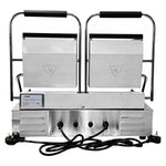 Commercial Double Contact Grill / Panini Press Ribbed Plates 480x230mm 3.6kW - NEXORA110