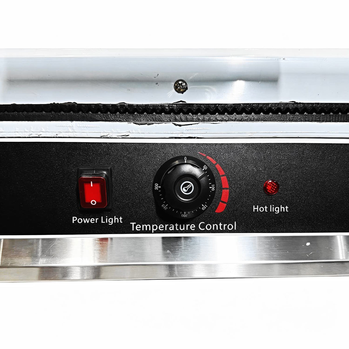 Commercial Electric Contact Grill / Panini Press Oversized Ribbed Plates 500x320mm 3kW - NEXORA120