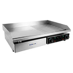 Commercial Electric Griddle 2/3 Flat & 1/3 Ribbed Dual Zone 728x393mm 6kW - NEXORA126