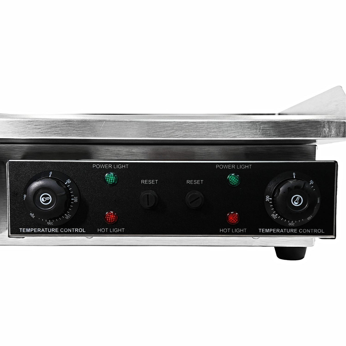 Commercial Electric Griddle 2/3 Flat & 1/3 Ribbed Dual Zone 728x393mm 6kW - NEXORA126