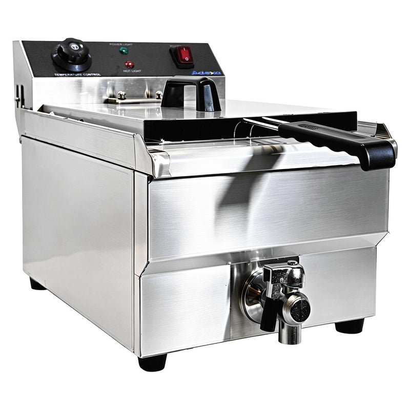 Commercial 13L Electric Deep Fryer Single Tank with Drain Tap 3kW - NEXORA132