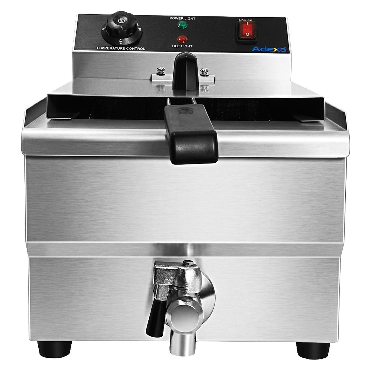 Commercial 13L Electric Deep Fryer Single Tank with Drain Tap 3kW - NEXORA132