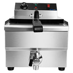 Commercial 13L Electric Deep Fryer Single Tank with Drain Tap 3kW - NEXORA132