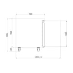 307 Ltr 2 Door Stainless Steel Refrigerated Prep Counter - NORCOLD838