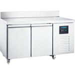 307 Ltr 2 Door Stainless Steel Freezer Prep Counter With Upstand - NORCOLD846