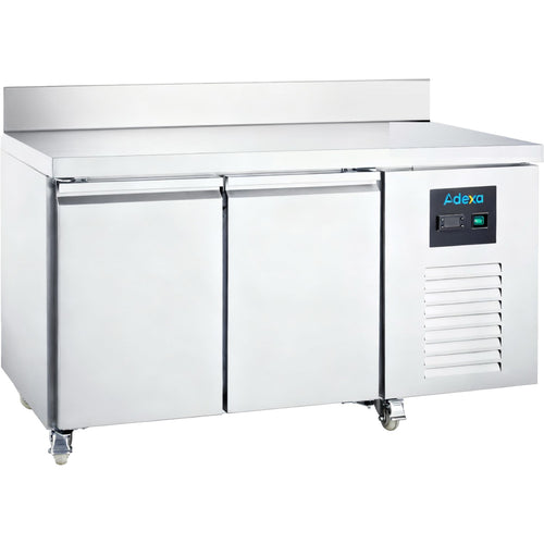 307 Ltr 2 Door Stainless Steel Freezer Prep Counter With Upstand - NORCOLD846