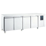 608 Ltr 4 Door Stainless Steel Freezer Counter With Flat Top - NORCOLD876