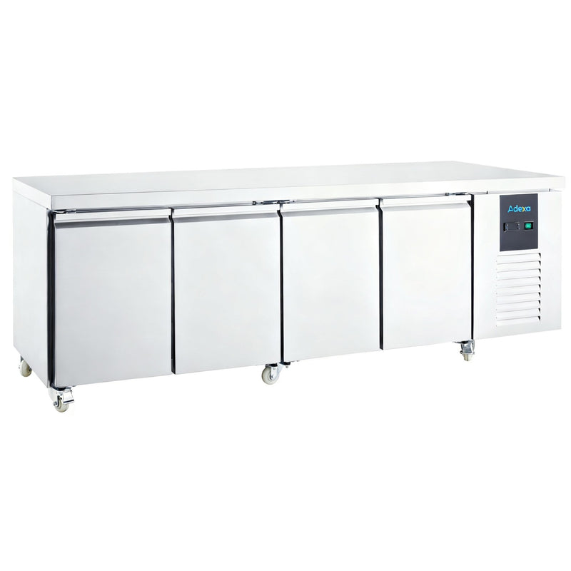 608 Ltr 4 Door Stainless Steel Freezer Counter With Flat Top - NORCOLD876