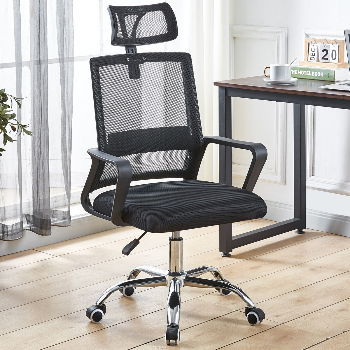 Mesh Office Chair with Headrest Black - OC203