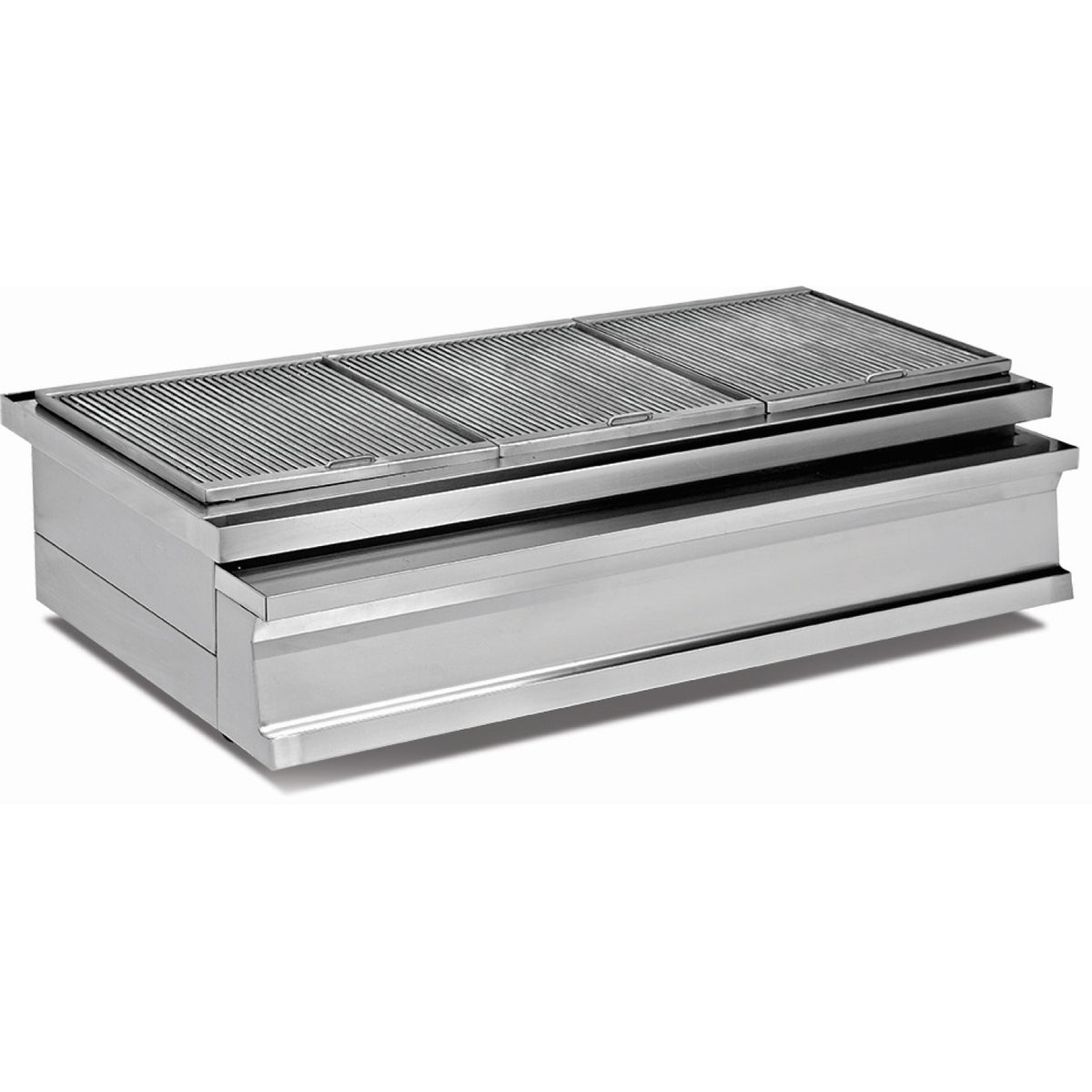 Professional Stainless steel Charcoal Grill with Firebrick & Ash drawer 1200x730x290mm - OCK020K