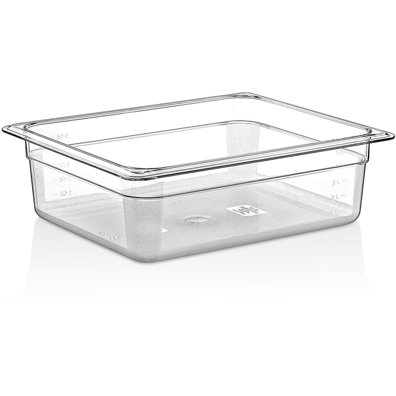 Polycarbonate Gastronorm Pan GN1/2 Depth 100mm Clear - P8124