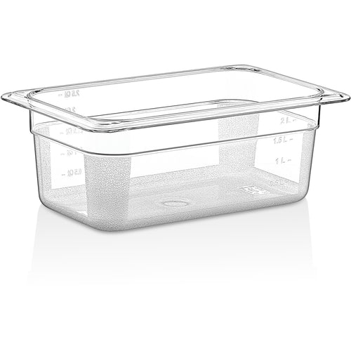 Polycarbonate Gastronorm Pan GN1/4 Depth 150mm Clear - P8146