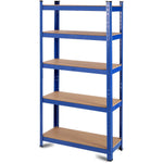 Industrial Shelving Unit Medium duty 900x400x1800mm 5 shelves 175 kg/shelf Powder coated steel - P9040