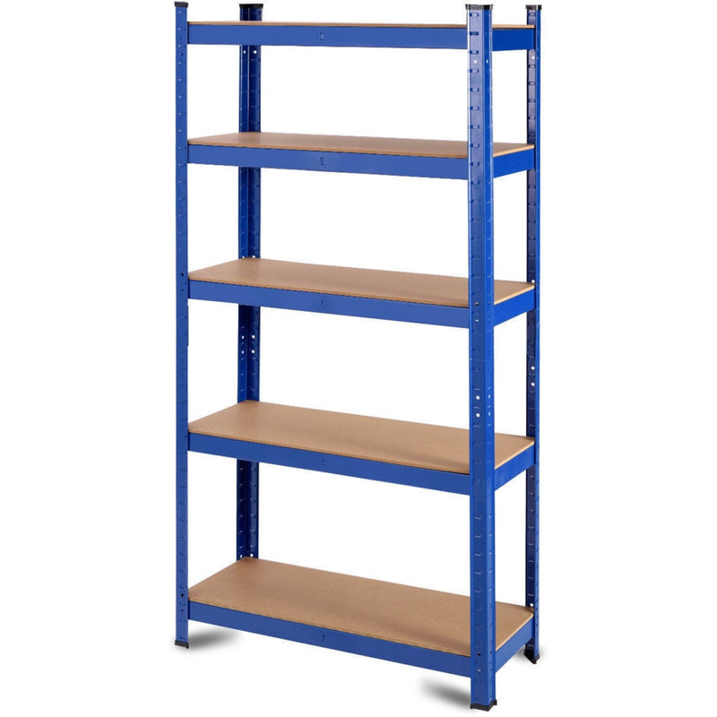 Industrial Shelving Unit Medium duty 900x400x1800mm 5 shelves 175 kg/shelf Powder coated steel - P9040