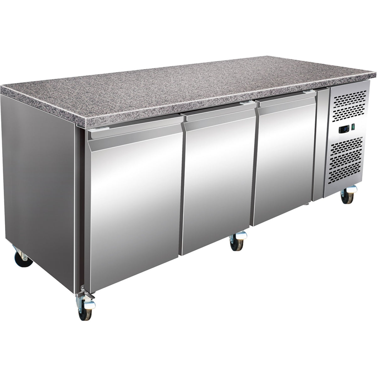 Refrigerated Counter with Marble top 3 doors Depth 800mm - PA20