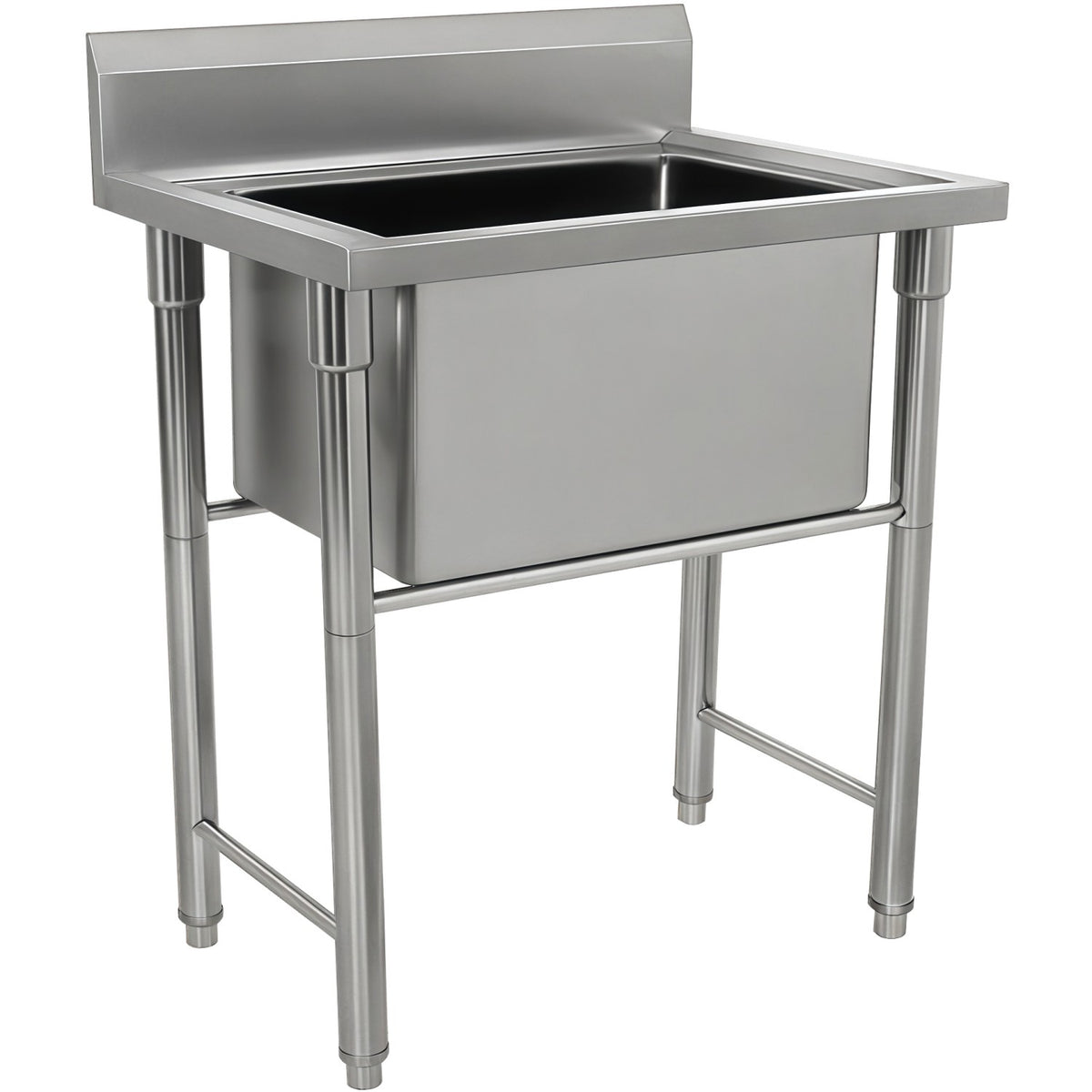 Commercial Stainless Steel Pet Grooming Bath Tub 800×600×1050(900+150)mm with Drainer Set - PDBS60080