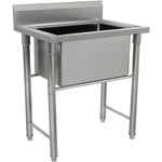 Commercial Stainless Steel Pet Grooming Bath Tub 800×600×1050(900+150)mm with Drainer Set - PDBS60080