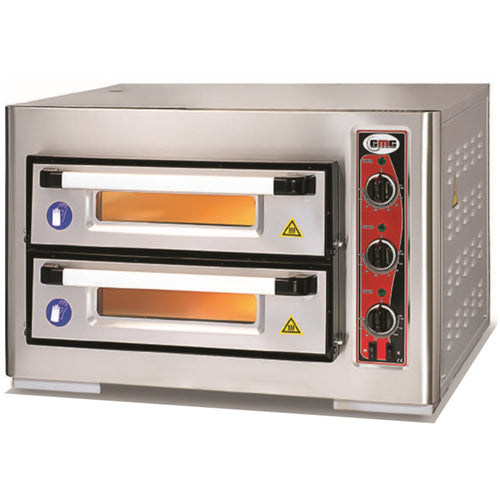 Electric Pizza Oven 2 chambers 700x700mm Capacity 4+4 pizzas at 13" 230V/1 phase - PF7070DE