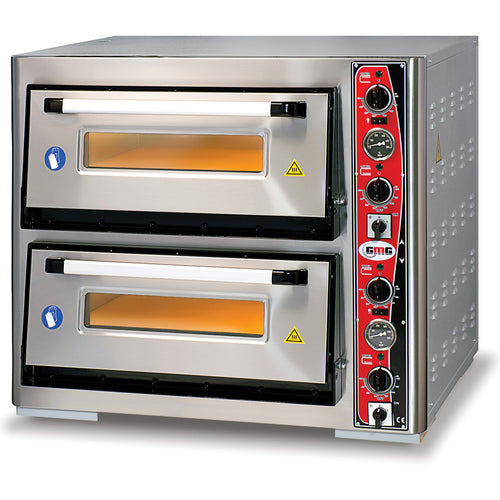 Electric Pizza Oven Premium Thermometer 2 chambers 620x620mm Capacity 4+4 pizzas at 12" 230V/1 phase - PF6262DET