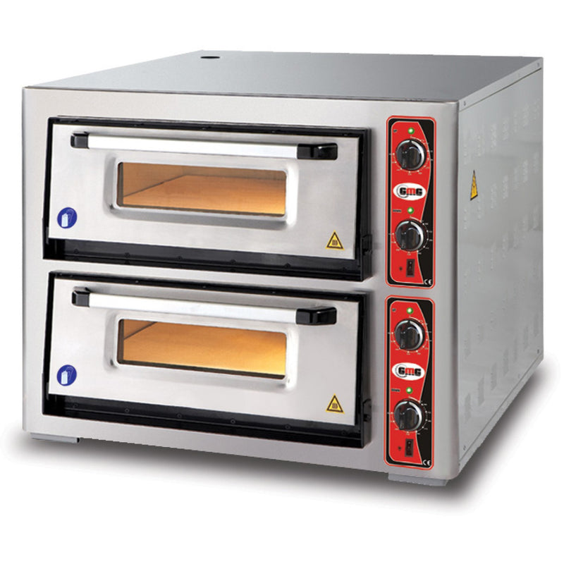Electric Pizza Oven 2 chambers 620x920mm Capacity 6+6 pizzas at 12" 230V/1 phase - PF6292DE