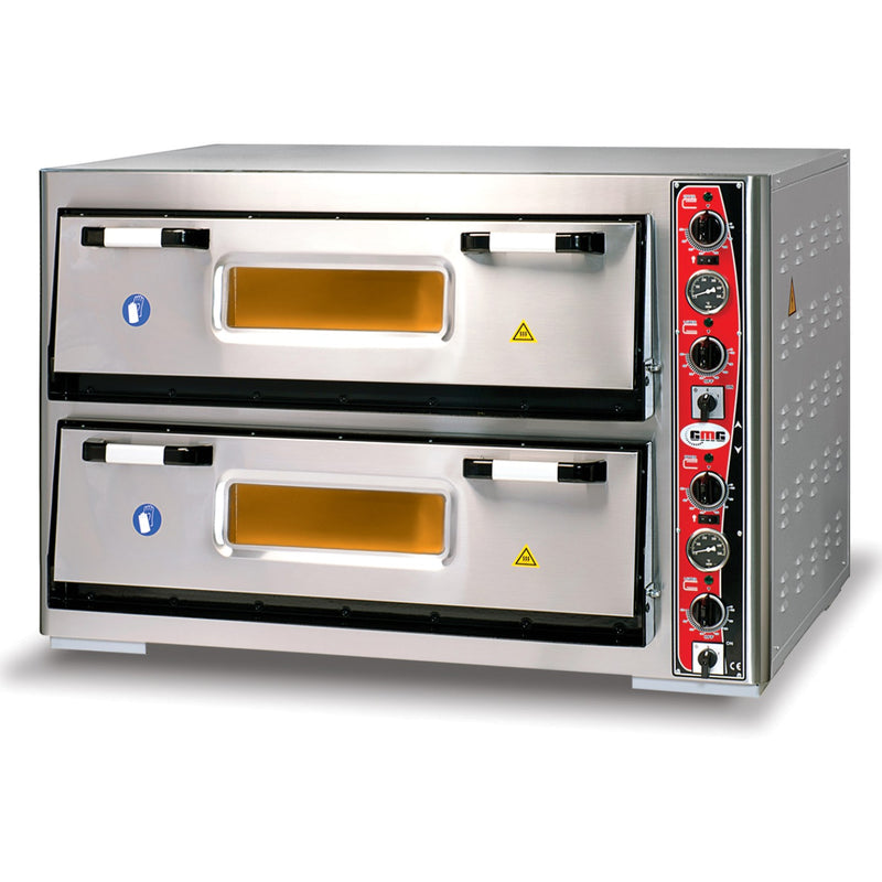Electric Pizza Oven Premium Thermometer 2 chambers 920x620mm Capacity 6+6 pizzas at 12" 230V/1 phase - PF9262DET