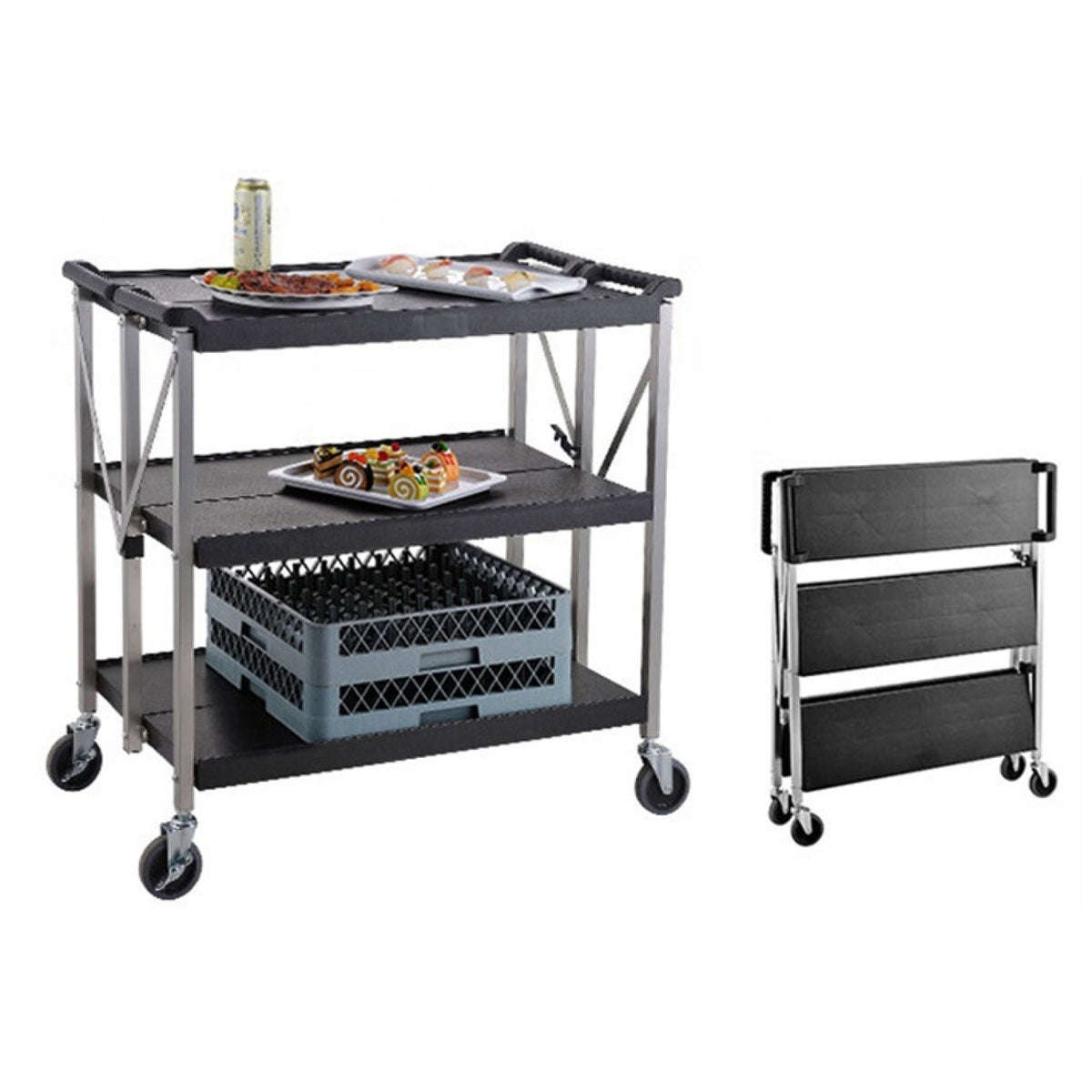 Folding Serving Trolley - PFT01