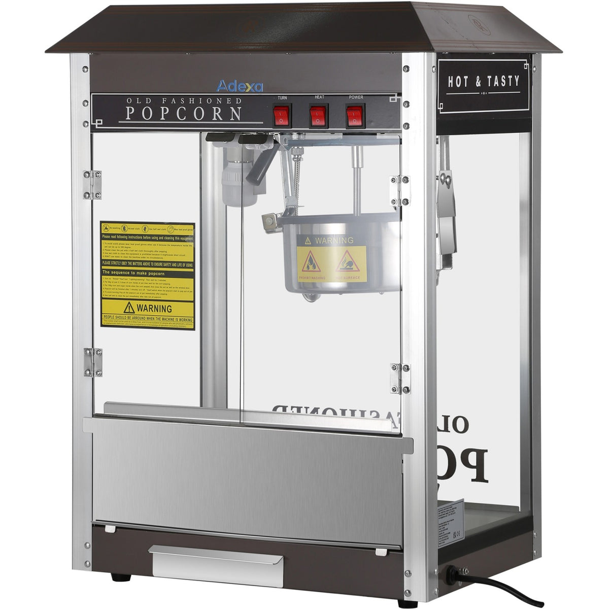 Commercial Tabletop Popcorn Maker 1.44kW 560x420x760mm - POPCORN105