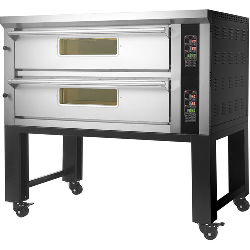 Commercial Pizza oven with stand Electric 2 chambers 680x692mm 450°C Digital controls 12kW 380V - PS402DIGITAL