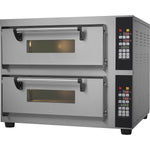 Commercial Pizza oven Electric 2 chambers 610x610mm 450°C Digital controls 8.4kW 380V - PS662E