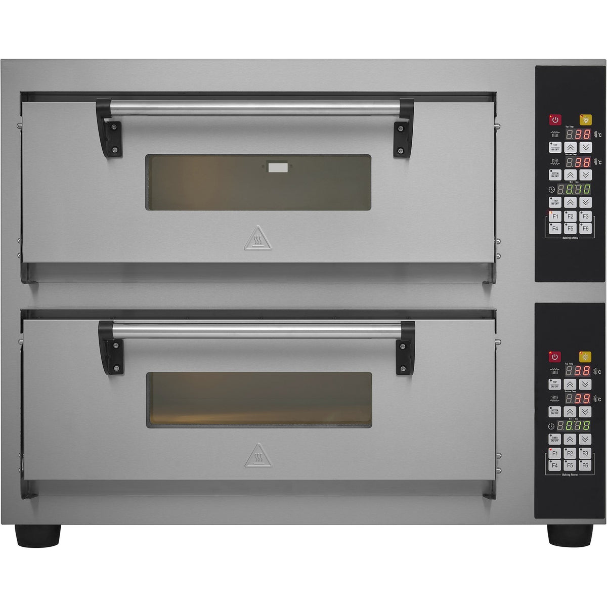 Commercial Pizza oven Electric 2 chambers 610x610mm 450°C Digital controls 8.4kW 380V - PS662E
