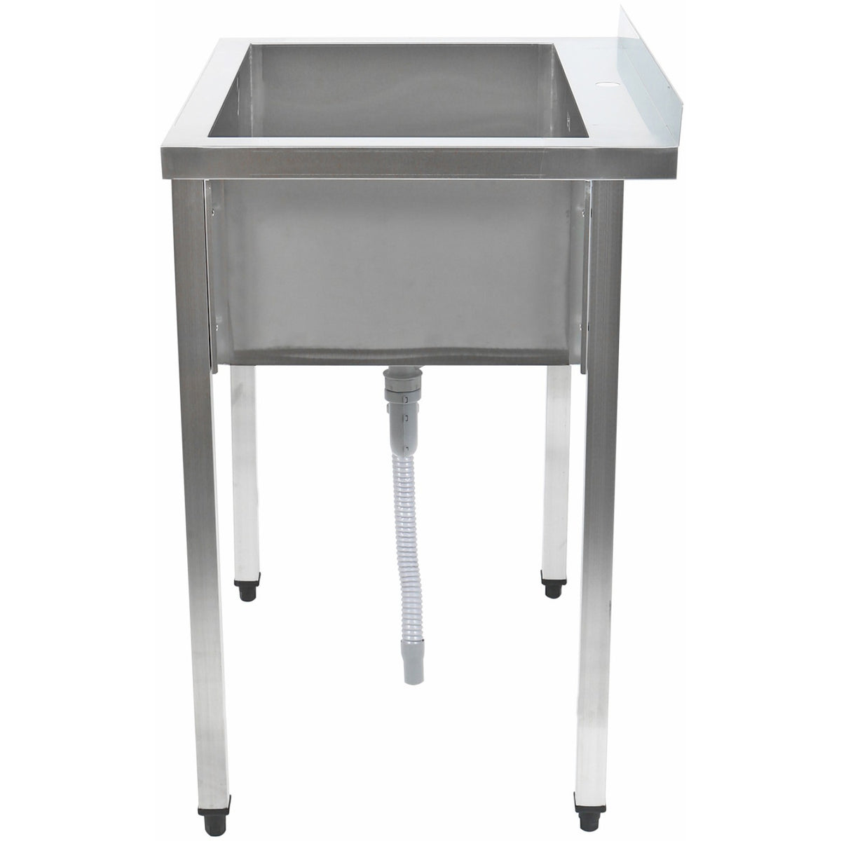 Commercial Pot Wash Sink Stainless steel 1 bowl Splashback 1000x700x900mm Square legs - PSA10070