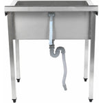 Commercial Pot Wash Sink Stainless steel 1 bowl Splashback 1000x700x900mm Square legs - PSA10070
