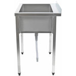 Commercial Pot Wash Sink Stainless steel 1 bowl Splashback 1200x700x900mm Square legs - PSA12070